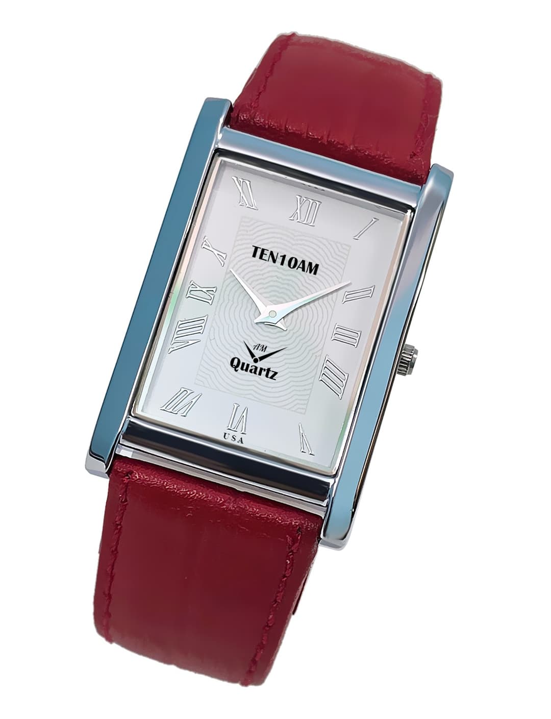 Tank Slim Rectangular Silver Roman Dial Japanese 27mm Wristwatch